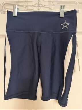 Navy and White Women's Athletic Bike Shorts
